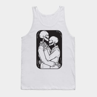 skull couple love Tank Top